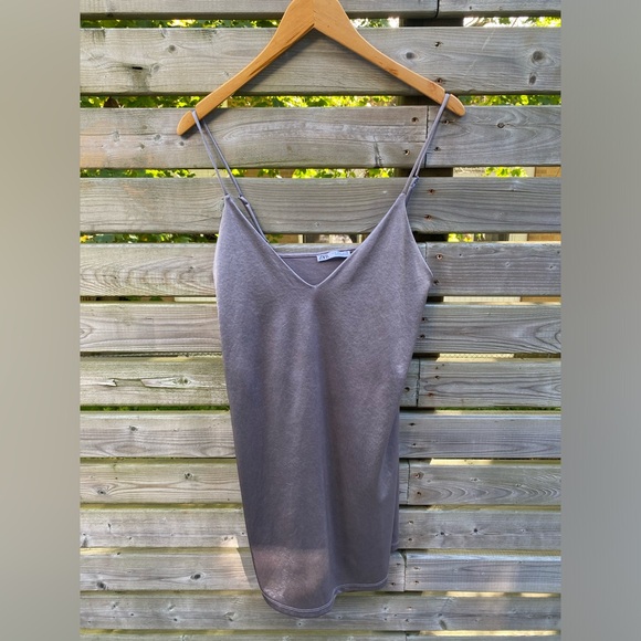 ZARA silver slip dress - Picture 1 of 3